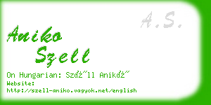 aniko szell business card